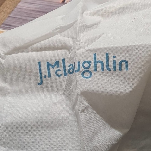 J. McLaughlin Harper Handbag Yellow White Striped Tote Bag NWT - Picture 5 of 9